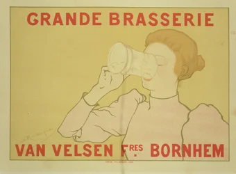 Reprodukcja plakatu reklamującego „Grande Brasserie Van Velsen”, 1894